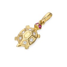 Real 375 9ct Gold & CZ Crystal