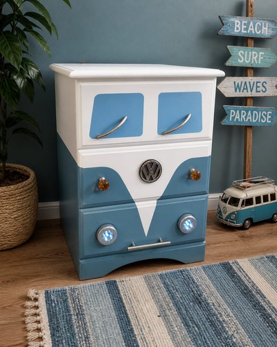 Upcycled drawer bedside - 3,
