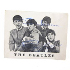 1963 Beatles Fan Club Postcard Signed By the Fab Four
