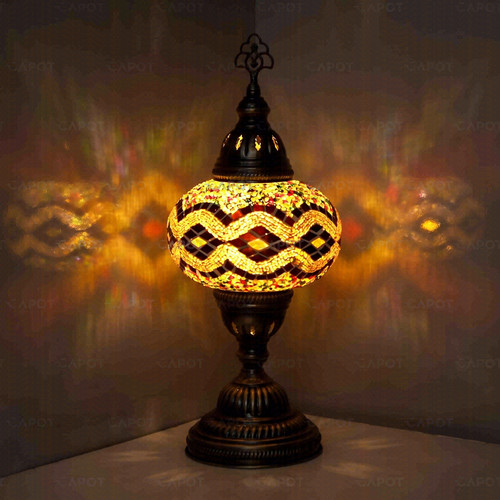 Amber turkish mosaic table - amber,