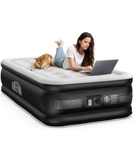Airefina Single Inflatable Air Mattress Air Bed 190x99x46cm RRP-£89.99