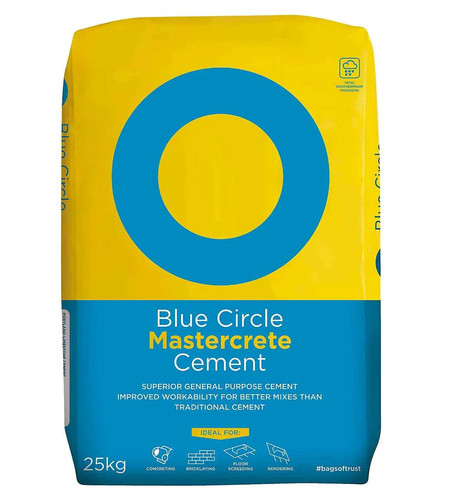 Blue circle mastercrete - blue, grey
