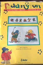 Paddington bear cross stitch