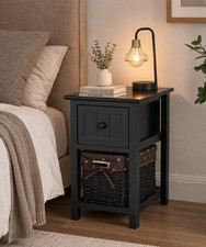 Side Table 2 Tier Wood Drawer