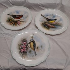 Royal Albert 'The Woodlands Birds' Collection Set of 3 x 8.5" Plates (1982)