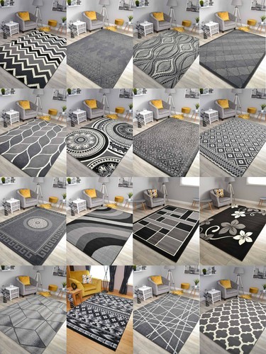 Black grey silver - black, rugs