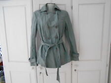 Benetton Blueish Grey Light Lined Trench Coat Style Jacket With Tie Belt -UK8-10