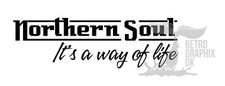 Northern Soul Sticker 200mm W