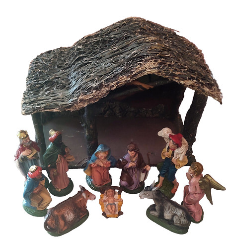 Vintage italian nativity - vintage,