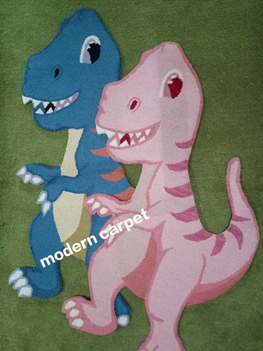 Tufted cute dinosaur rug pink - cute,