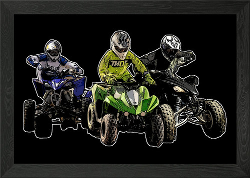 Quad bike atv framed - framed, wall