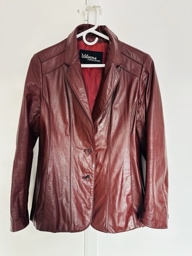 Wilsons women burgundy genuine - burgundy,