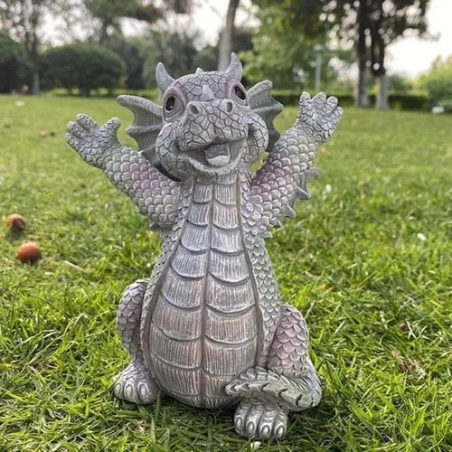 Led dragon meditation statue - dragon,