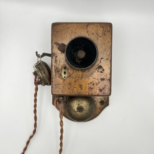 Antique oak wall - oak, telephone