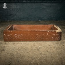 Georgian Sink, Salt Glazed Right hand return with Decorative Floral Pattern