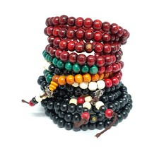 XL Tibetan 108 Mala Prayer 8mm Beads Sandalwood Buddhist Bracelet Necklace Yoga