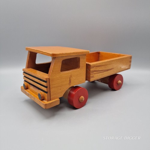 Vintage old wooden toy - wooden, brown