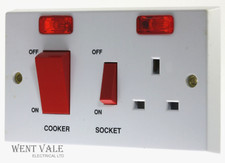 Volex - VX9700 - 45a Cooker Control Switch and Socket with Neon's Unused
