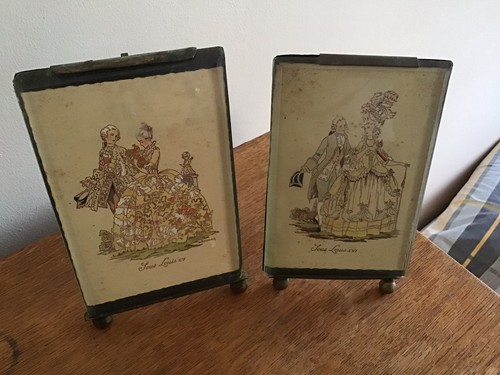 Two antique french metal and - french,