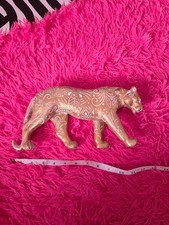Gold Leopard Big Cat Statue