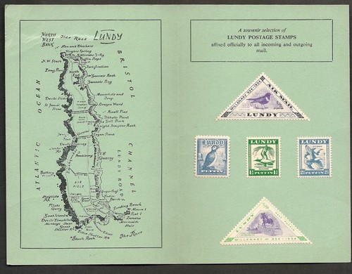 Lundy island stamps souvenir - island,