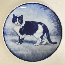 European Short Hair Decorative Cat Plate By Raven Porcelain Sweden 19.5cm VGC