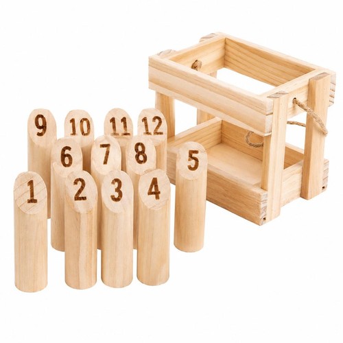 Outdoor wooden molkky - outdoor, set