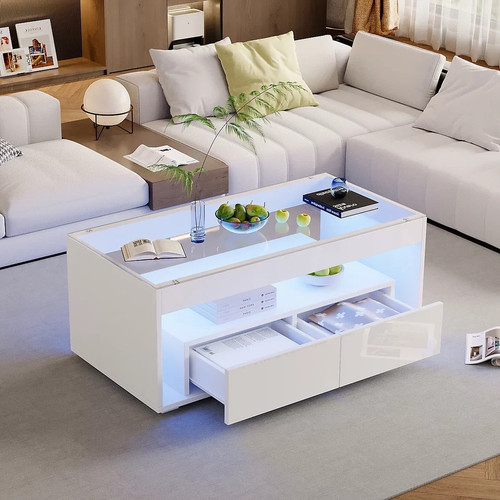 Glass top coffee table sale - glass,