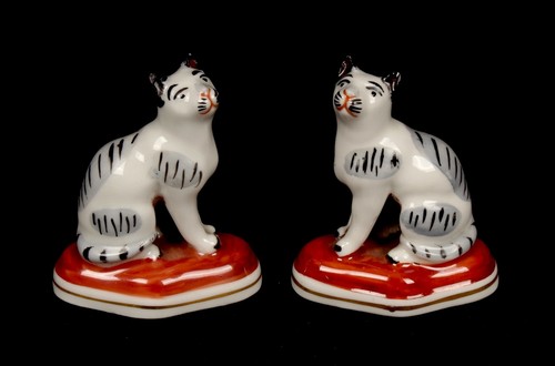 Pair staffordshire porcelain - pair,