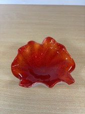 Murano Red, Orange & White Decorative Bowl
