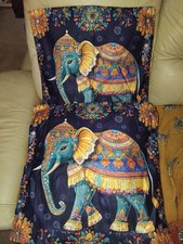 Stunning Navy Elephant Cushion Cover 18 X 18 Zip Fastening