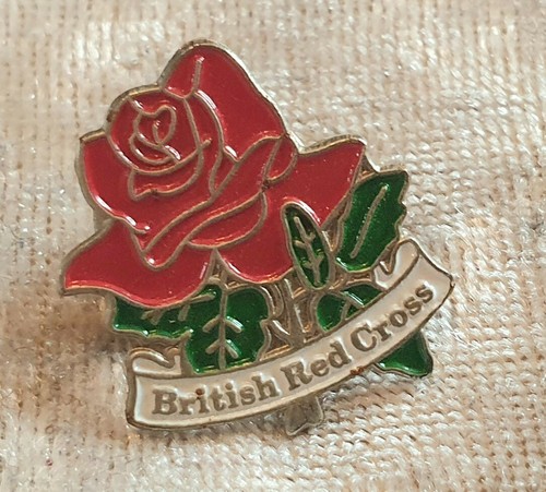 British red cross rose pin - red,