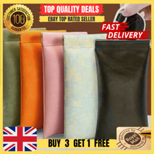 Magnetic Glasses Case With Spring Top Soft Leather Case Pouch For Sunglasses New