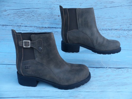 Caterpillar brown leather - leather, pull