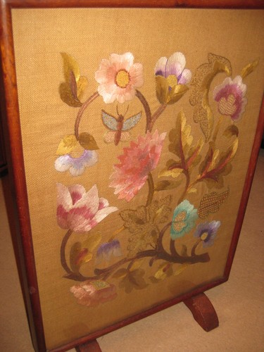 Antique crewel embroidered - antique,