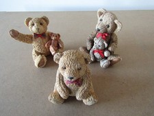 3  x  Ornamental  Mixed Teddy Bears  11cm Tallest