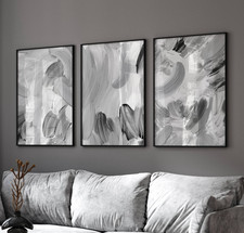 Grey Abstract Wall Art Prints