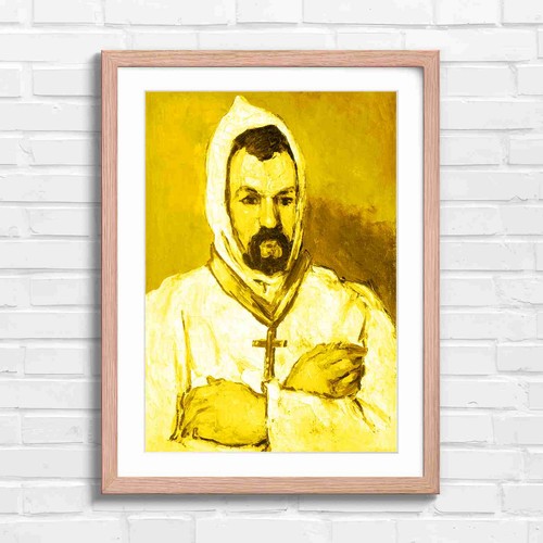 Intense bearded monk - monk, portrait