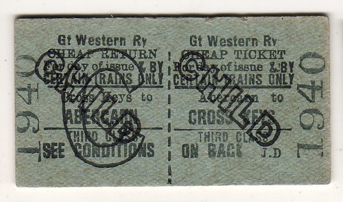 Railway ticket gwr - ticket, abercarn