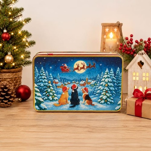 Biscuits tin christmas - tin,
