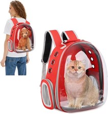  Cat Backpack, Expandable Cat Capsule Carrying Backpack, Transparent Pet AUCTION