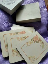 Melamine Mats Set Of 6 For Cup Glass Very Good Used Coasters Vintage