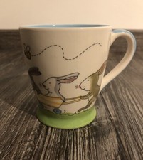Whittard of Chelsea Large Easter Bunny Mug Cup Hand Painted Rabbits
