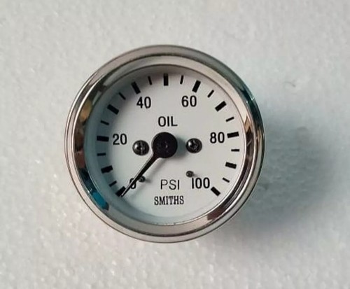 Smith white oil pressure gauge - smith,