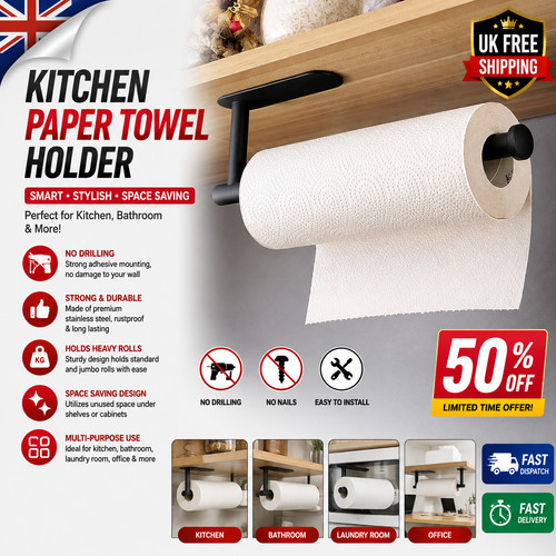 Adhesive paper towel holder - paper,