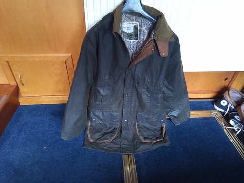 Wax cotton jacket with - cotton,