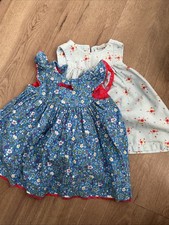 Girls 3-6 Months Dresses X2 Blue Floral
