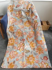 DORMA Samira Blackout Curtains Light Blue Teal Eyelet Bee print lining 66 x 72"