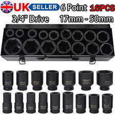 16PC 3/4" DRIVE DEEP IMPACT