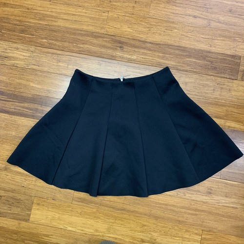 Topshop black pleated flared - black,